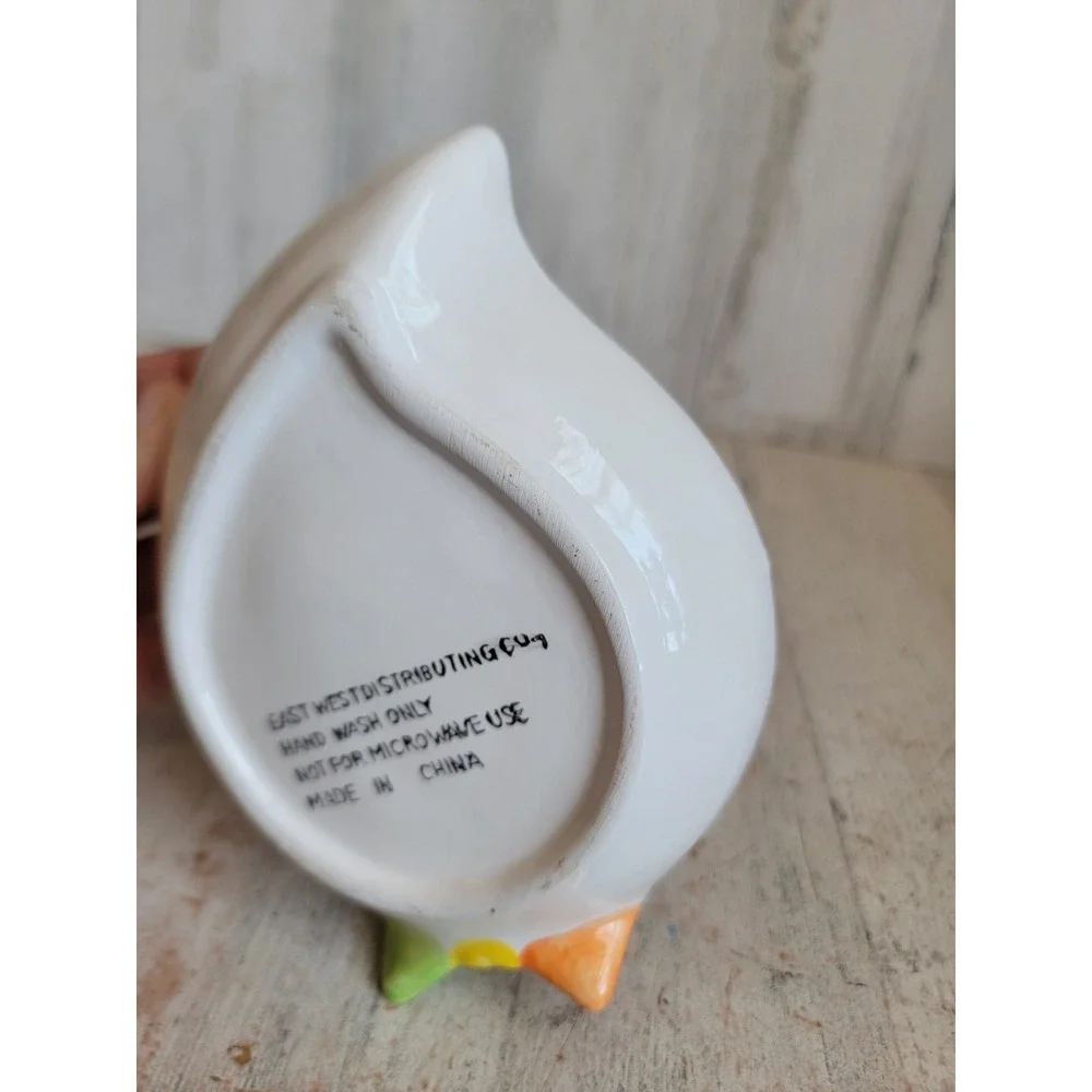 Vintage ghost face candy dish boo mask Halloween ceramic home decor